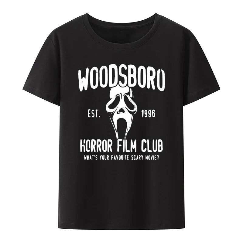 

Lets Watch Scary Movies Scream Horror Halloween T Shirt Novelty Funny Graphic Shirts Tee Men Women Popular Gothic Tops