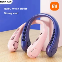 2022 xiaomi portable leafless hanging neck cooling fan usb rechargeable mute sports fans outdoor ventilador air cooling fans