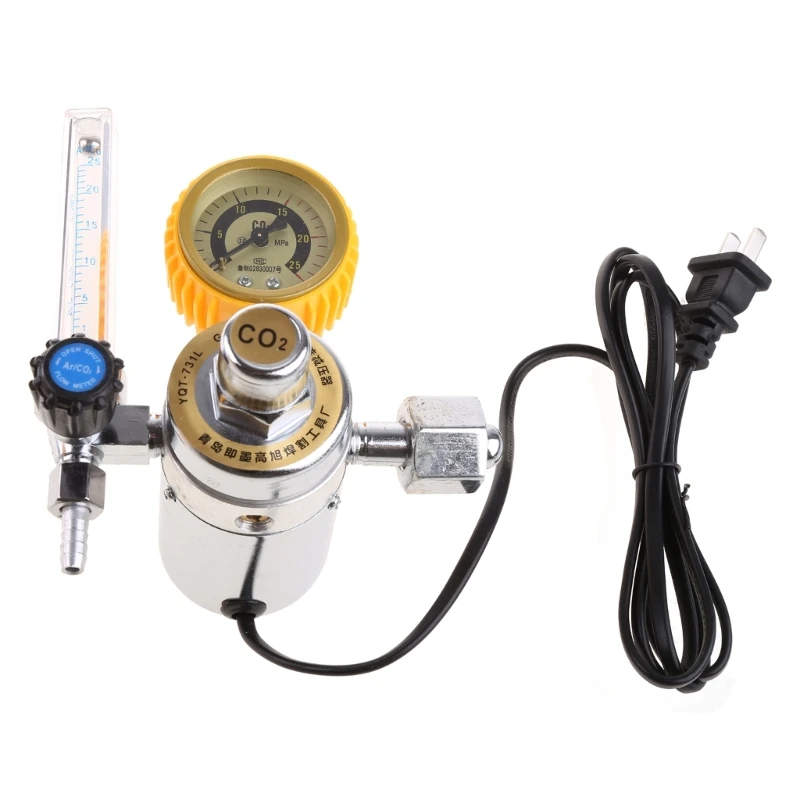 

Upgraded CO2- Flow Meter 0-25MPa Pressure Regulator Gauge for Weld MigTig Welding Quick Connect- for Industrial Workshop