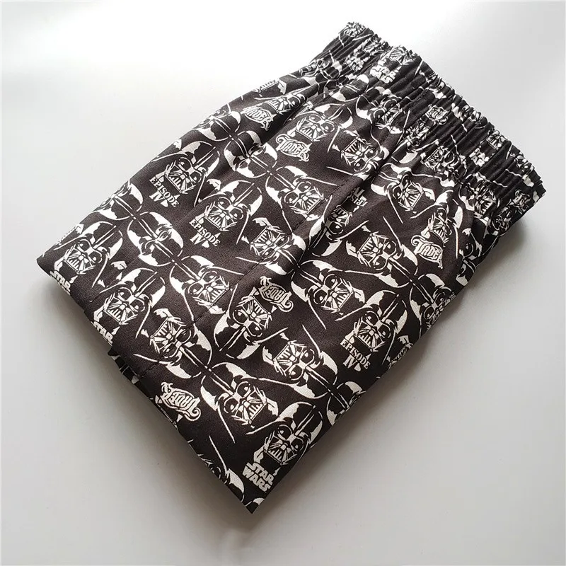 New men's underwear Woven cotton loose summer shorts anime sleep bottoms