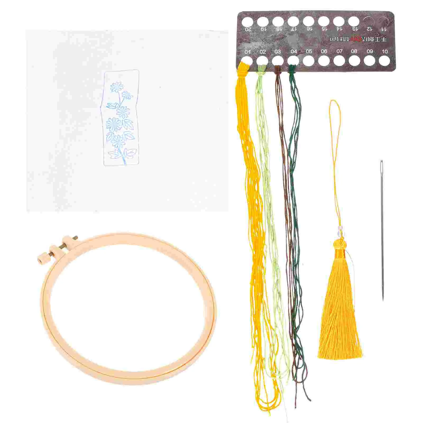 

1 Set of Embroidery Pendant DIY Kit Craft Sewing Kit
