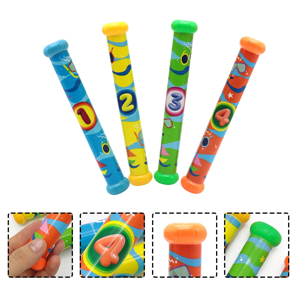 

2 Sets Kids Diving Rod Summer Swimming Pool Cartoon Diving Stick Toys