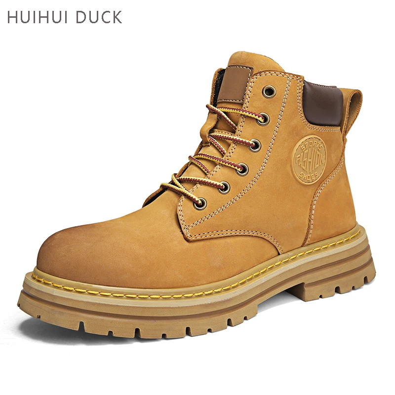 

Парные осенне-зимние ботинки мартинсы Huihui duck, обувь с ревеня