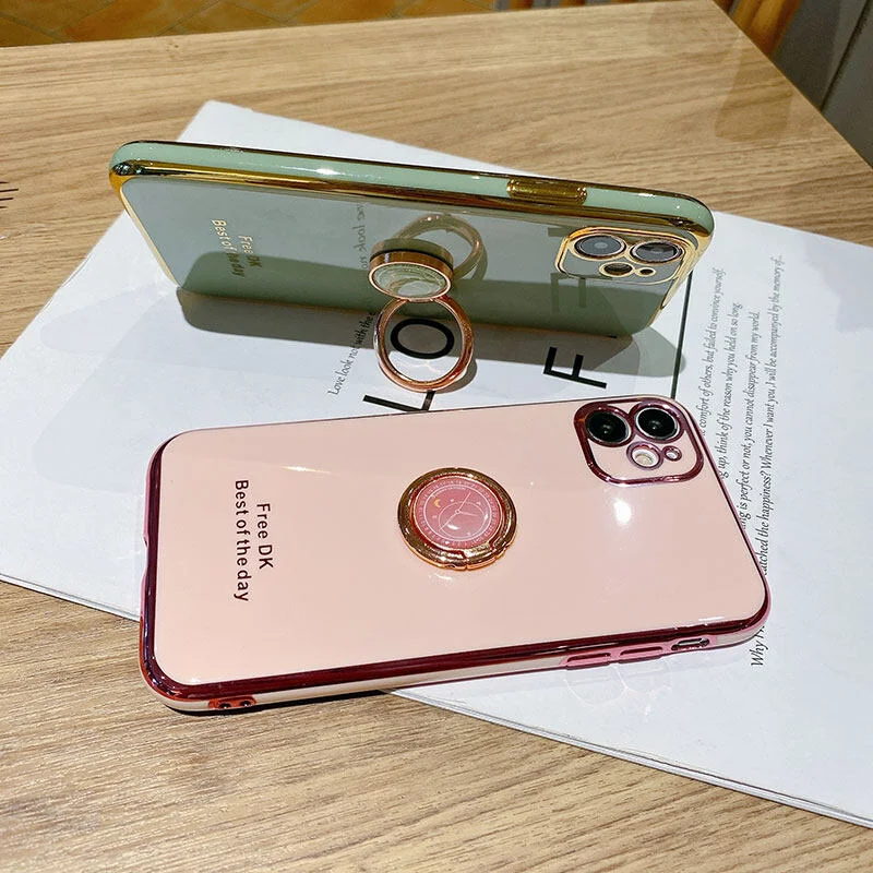 Чехол для Honor Magic 8 Lite 5G с кольцом, силиконовый, с гальваническим покрытием, ударопрочный бампер, чехол для Honor Magic 8 Pro Lite (art.: 3920d82d372a2) - 3920d82d372a2