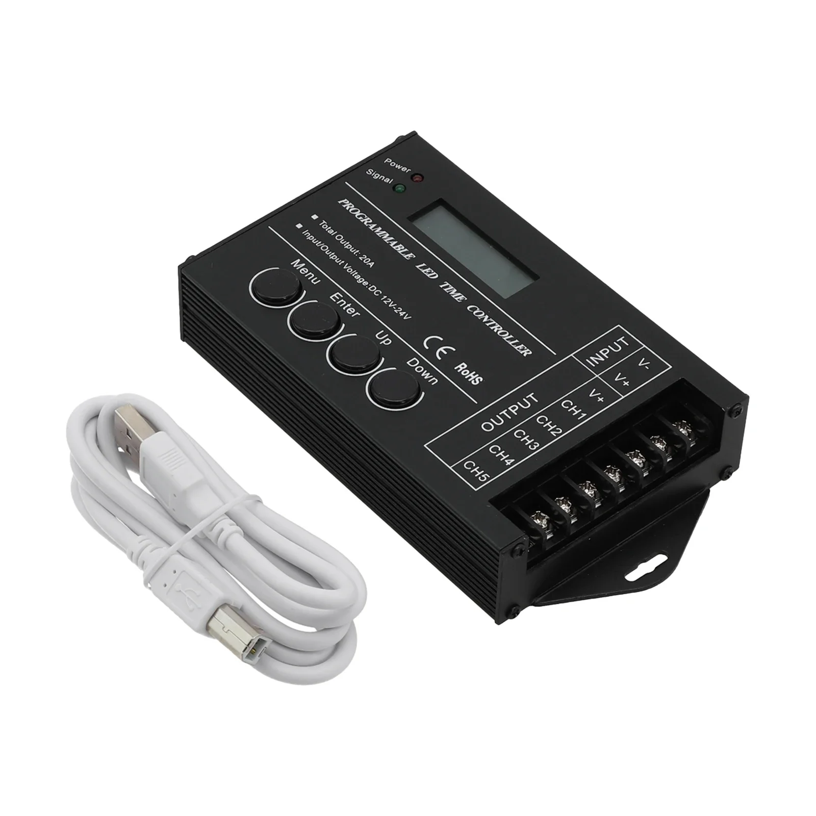 Программируемый по времени контроллер светодиодного дисплея RGB TC420 таймер