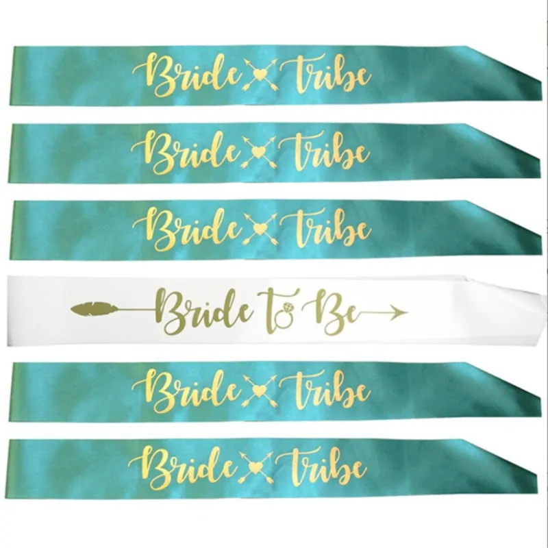 

6pcs/set Bride Tribe Sash Hen Night Bachelorette Party Decorations Bridal Shower Bride To Be Sash Bridesmaid Gift Hen Night Girl