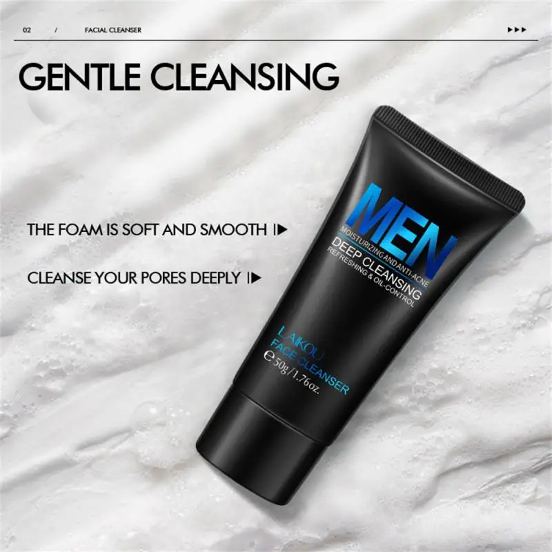 

Men Facial Cleanser Face Washing Moisturizing Man Skin Care Oil Control Blackhead Remove Scrub Cosmetics Deep Norishing