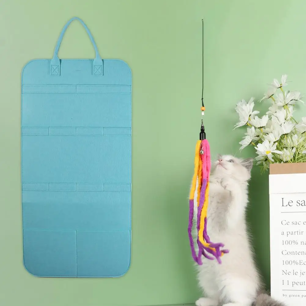 

Сумка для хранения игрушек для домашних животных, эффективная палочка для прорезывания кошек, решения для хранения игрушек, подвесные сумки для организации сохранения аксессуаров для домашних животных