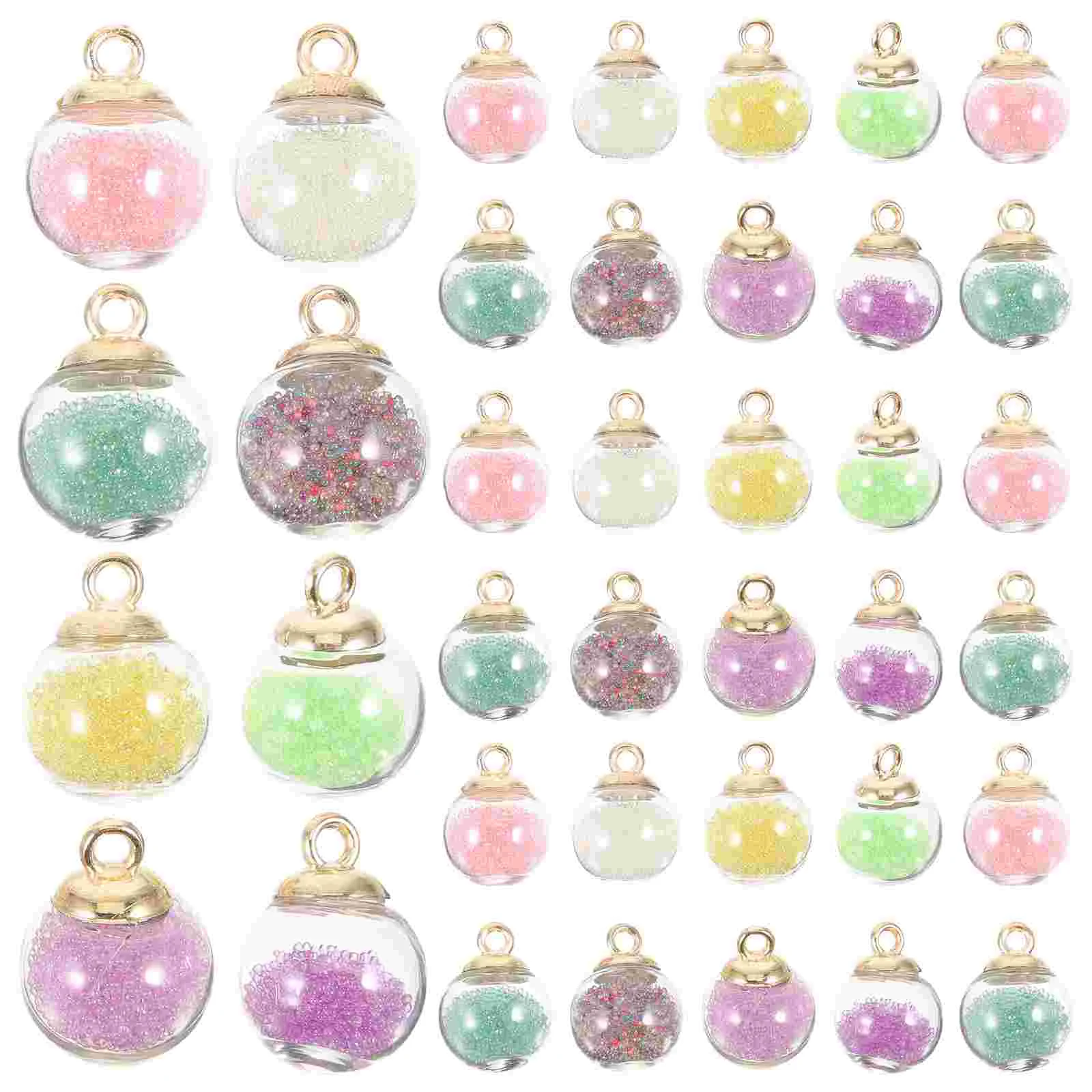 

Glass Ball Pendant DIY Charm Charms Earrings Cartoon Decorative Balls Hanging Crafts