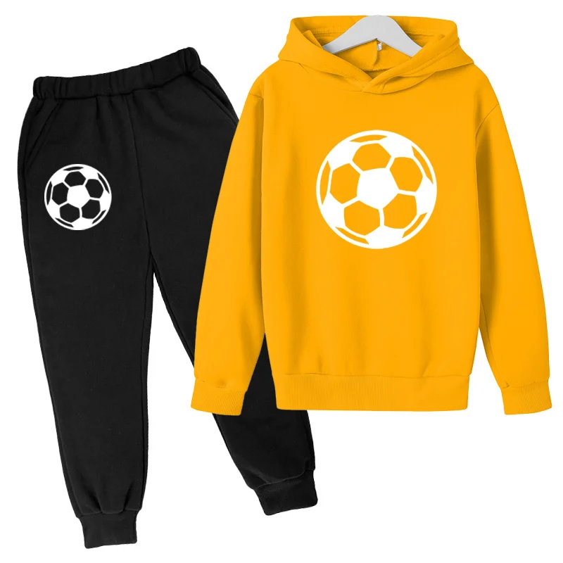 2023 Children's Fashion Football Sports Clothes Hoodie + Trousers 2-piece Spring and Autumn Outdoor Travel Training Coat Set enlarge