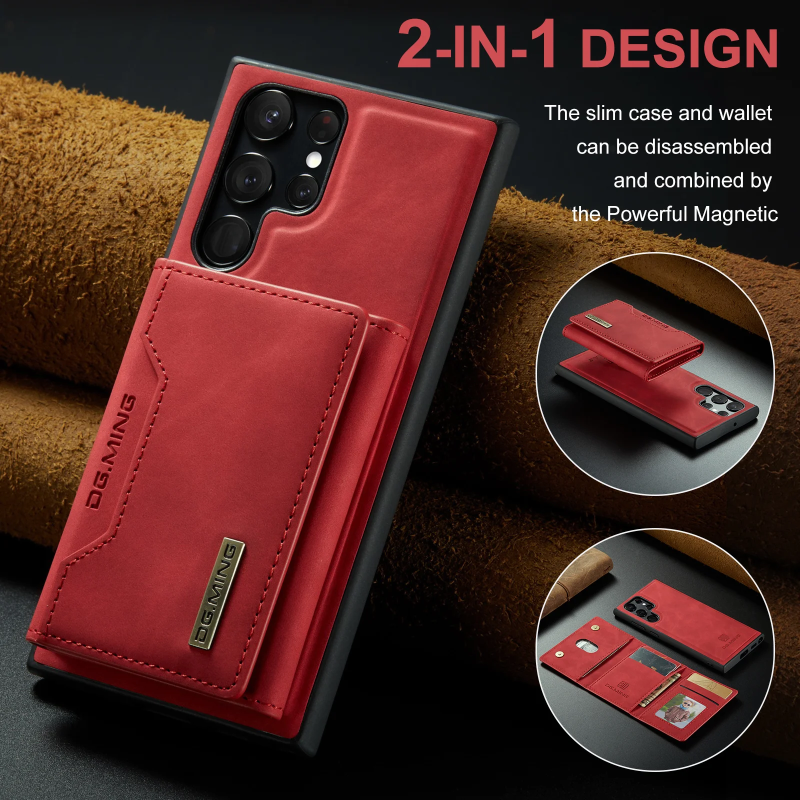 

Магнитный кожаный чехол 2 в 1 для Samsung Galaxy S22 Ultra 5G A53 A73 A33 A13 A52S A52 A72 S22 Plus S20 S21 FE