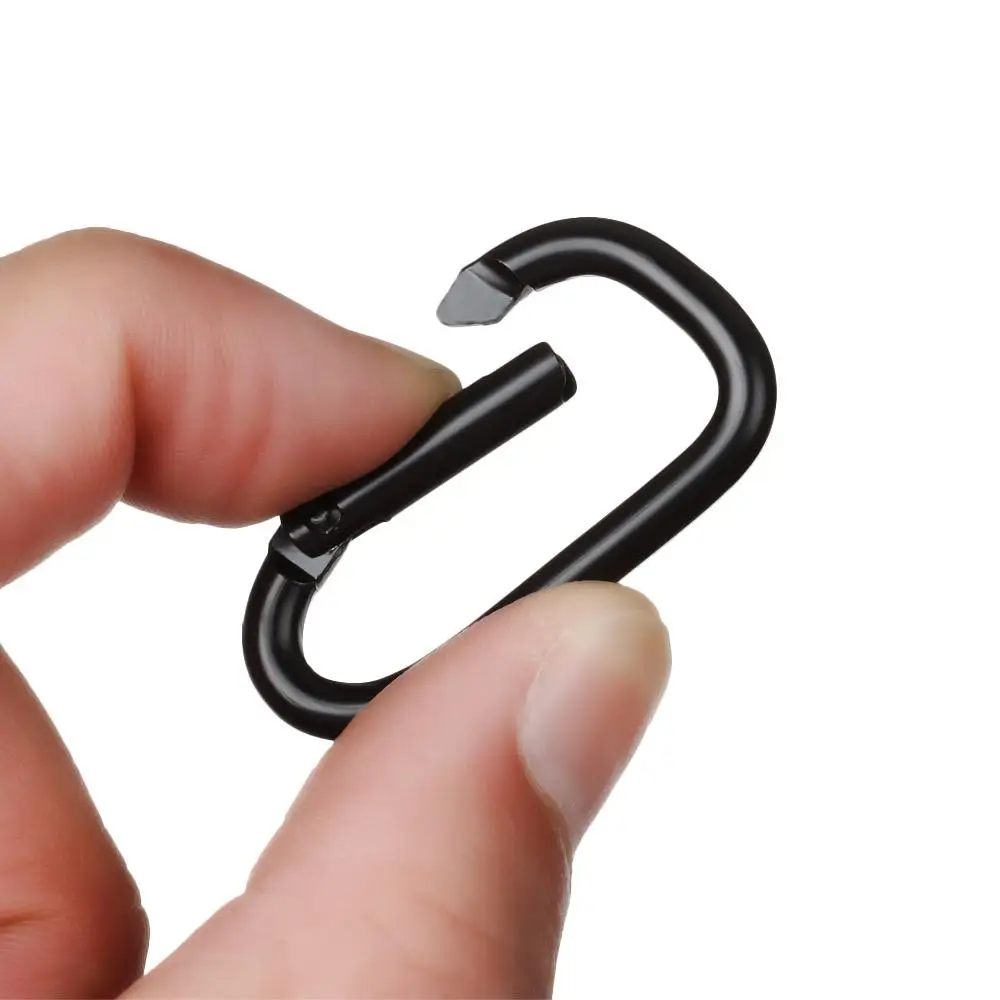 

1/5/10Pcs Alloy Carabiner Buckle Keychain Clip Bag Accessory Black-color Aluminium Camping Hiking Hook Black Climbing Button