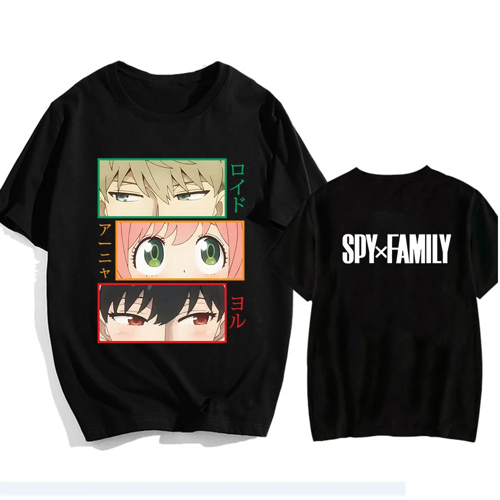 

SPY X FAMILY Tshirt Japanese Anime Casual Anya Forger T-shirt Woman Manga Loid Yor Tees Loose Summer Short Sleeve Cotton Clothes