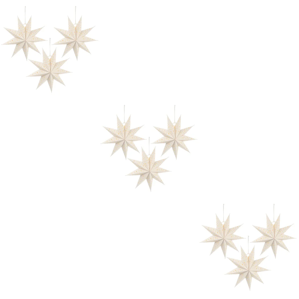 

Star Paper Lamp Shade Light Lantern Pendant Christmas Hanging Cover Ceiling 3D Ornament Topper Garland Tree Glitter Lampshade