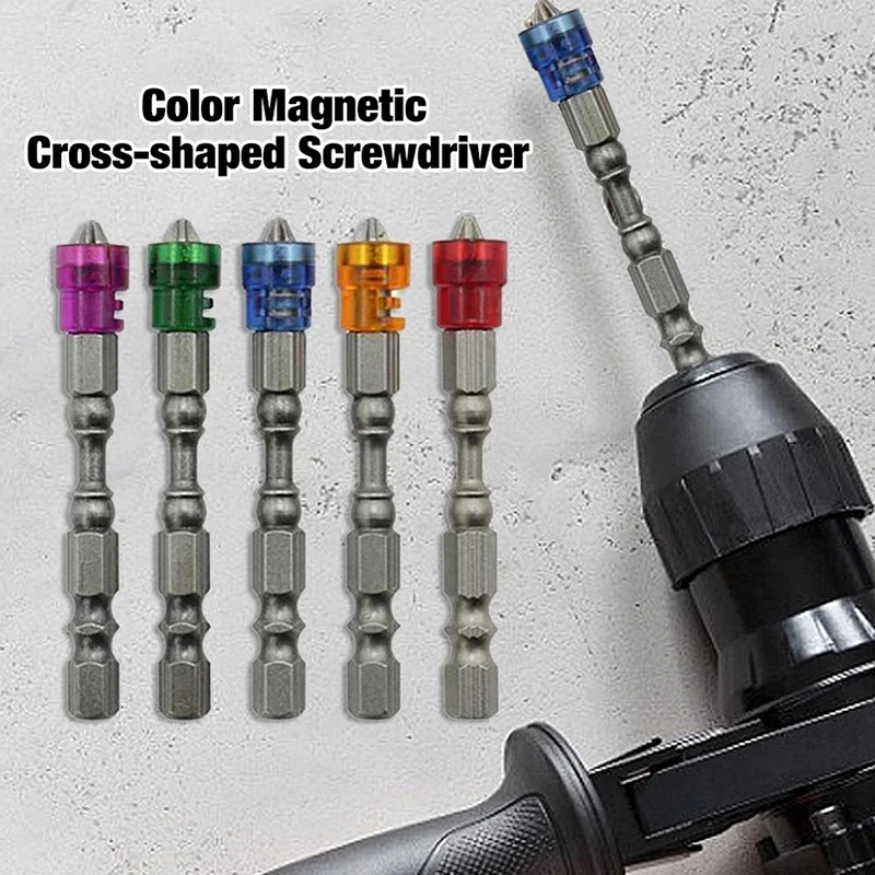 

5Pcs S2 Alloy PH2 Phillips Single Head Magnetic Screwdriver Bits 1/4Inch Hex Shank Drywall Electric Screwdriver Set Hand Tools