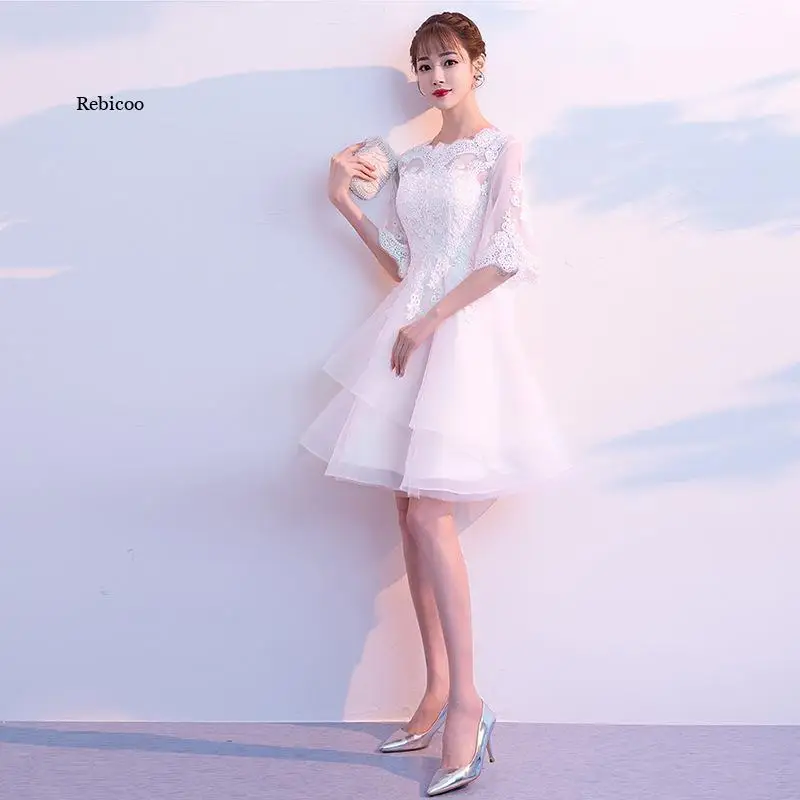 Белое Женское платье для свадебной вечеринки роскошное элегантное банкетное