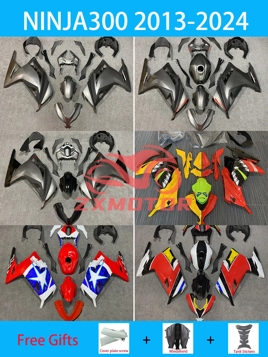 Для KAWASAKI EX300R 2013 2014 2015-2024 обтекатели кузова мотоцикла NINJA 300 13-21 22 23 24 ABS