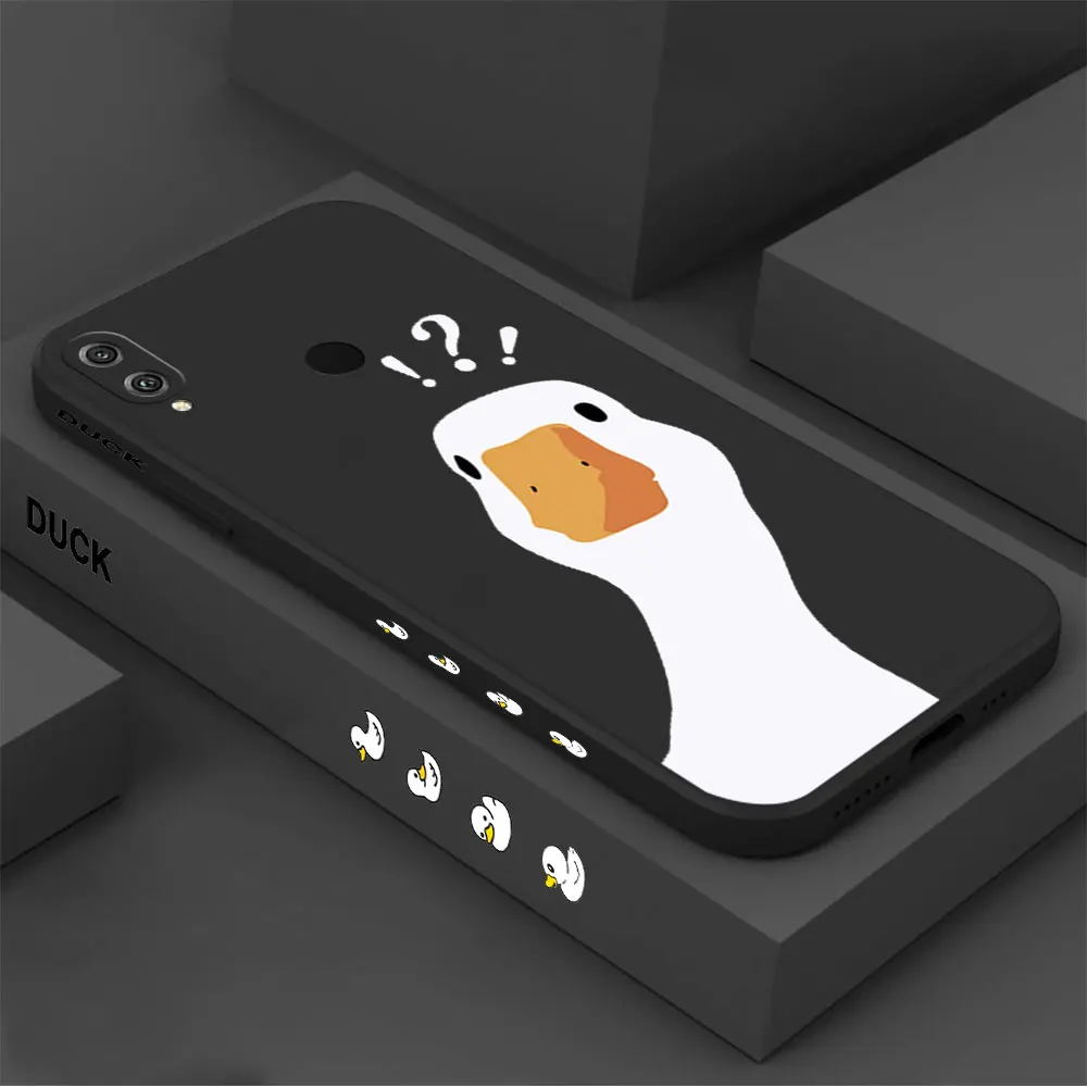 

Cartoon Doubt Duck Phone Case For Honor 80 80SE GT 70 60 60SE 50 50SE 30 30S 20 20S 10 9 8X PRO LITE MAX 4G 5G Cover Funda Cqoue