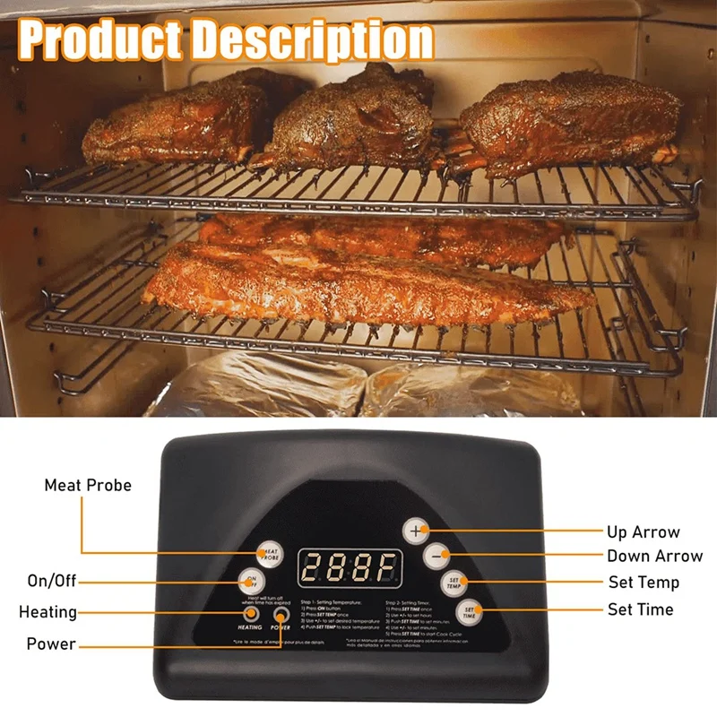 Гриль для курения с цифровой панелью управления 9907100008 совместим контроллером