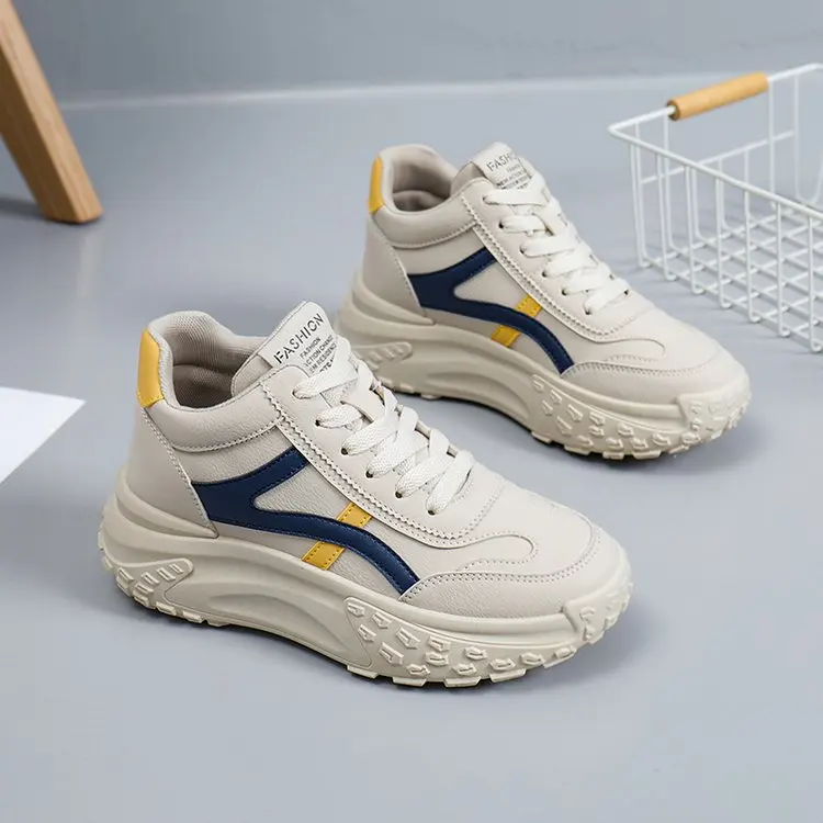 

2023 Autumn Vulcanized Casual Shoes Small White Shoes New Korean Version of Female Students Thick Soles Increase Sports Shoes