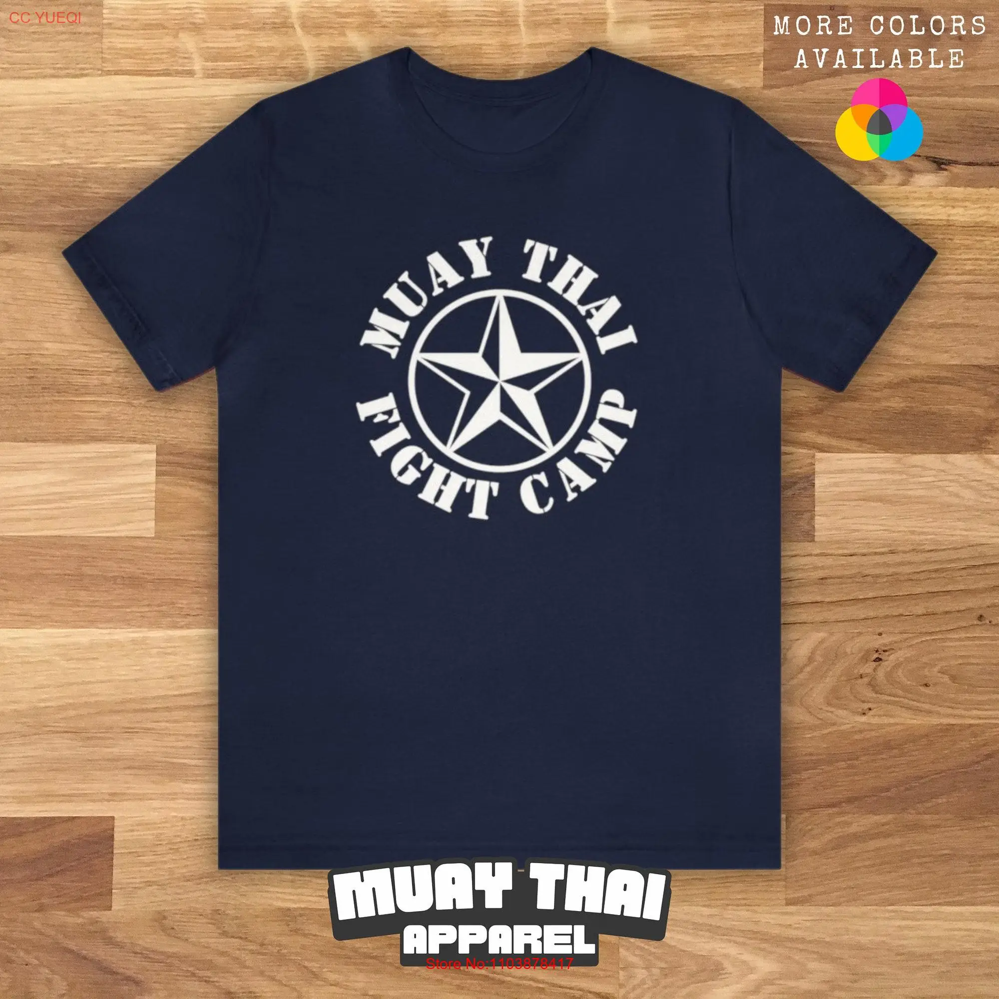 Футболка с надписью для лагеря муай-тай длинными или короткими рукавами