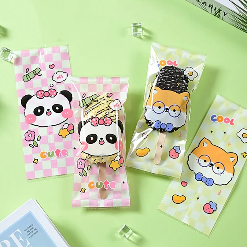 50 шт./компл. пакеты для льда с героями мультфильмов одноразовые пластиковые