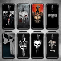 cool punisher skull phone case for redmi 9a 9 8a note 11 10 9 8 8t pro max k20 k30 k40 pro