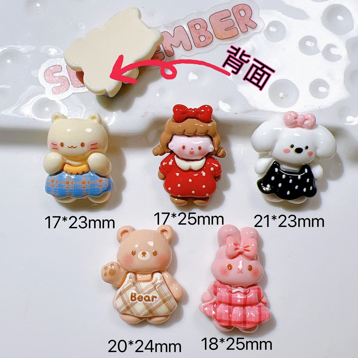 10 шт. милые фигурки героев мультфильмов для девочек кроликов щенков плоская