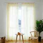 Белая прозрачная льняная занавеска для гостиной, окна, прозрачные тюлевые занавески для спальни, вуаль, занавески, занавески для кухни, дверные занавески