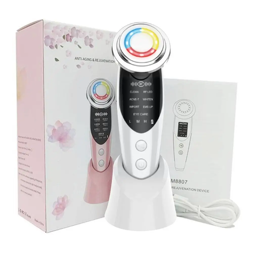 

Color Light Facial Massager Skin Rejuvenating Beauty Instrument Cleaning Lifting/Eye Skin/Light Care Revival/Warm Therapy M1X5