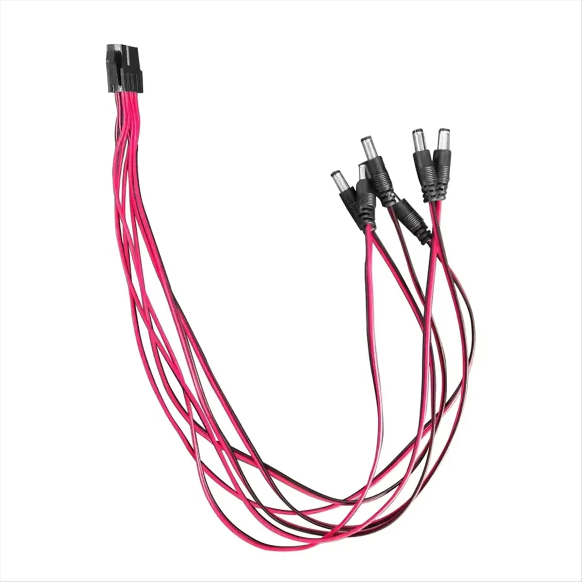 Фото (A65I) Видеокарта ATX с разъемом PCI-E 6Pin (женский) на 6 портов (мужские разъемы DC 5.5X2.5 мм) с кабелем питания 12В №1