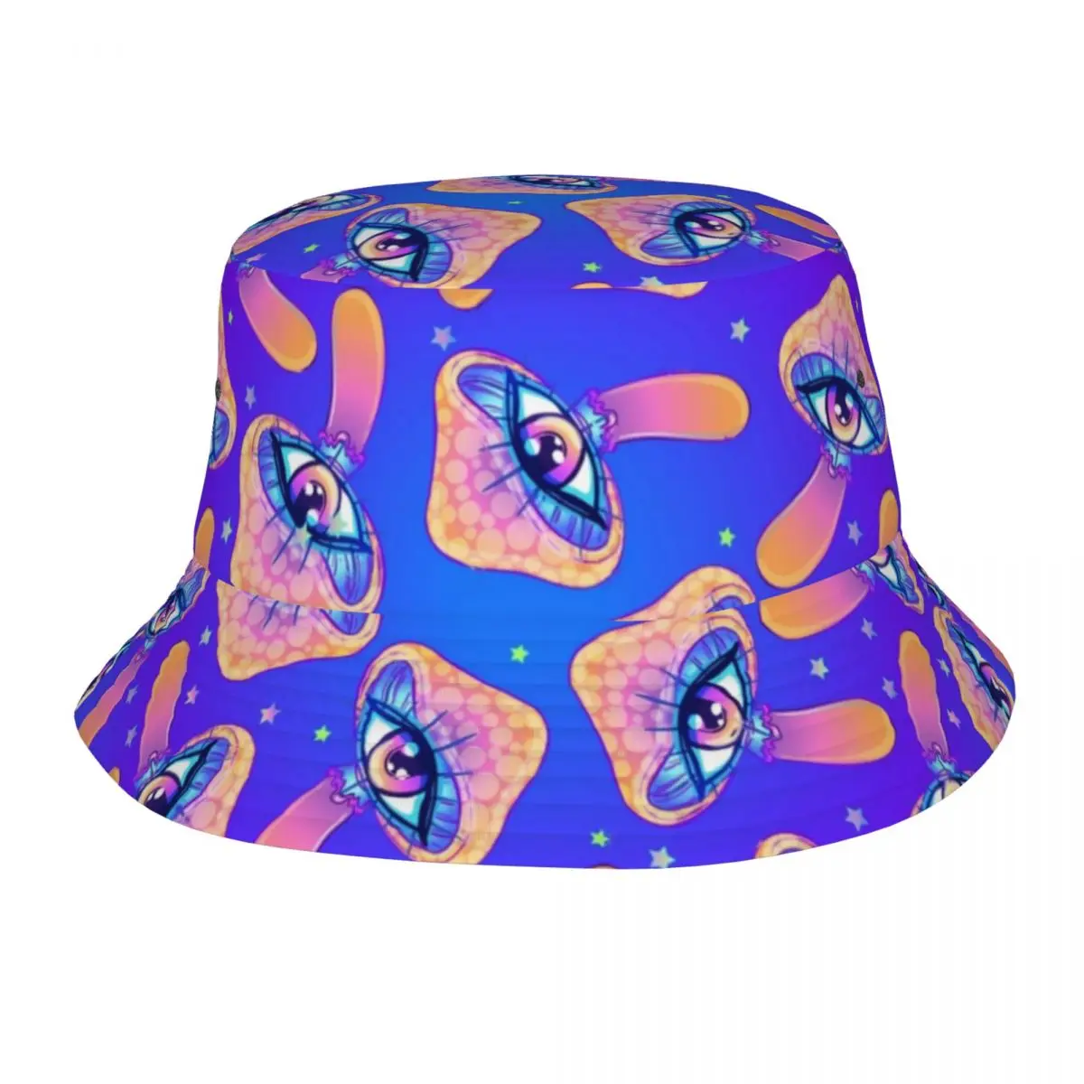 

Mushrooms Harmonious Psychedelic Pattern Bucket Hats Harajuku Travel Sun Hat for Unisex Outdoor Fishing Caps Teen Dropshipping