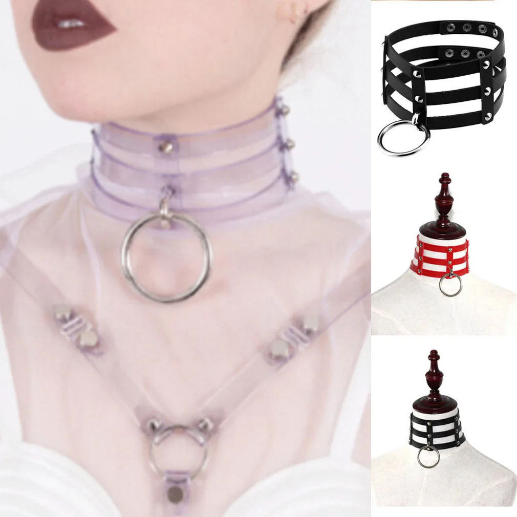 

Women Multilayer Leather Collar Necklace Circle Pendant Adjustable Trend Clavicle Neckband For Ladies Jewelry Neck Accessories