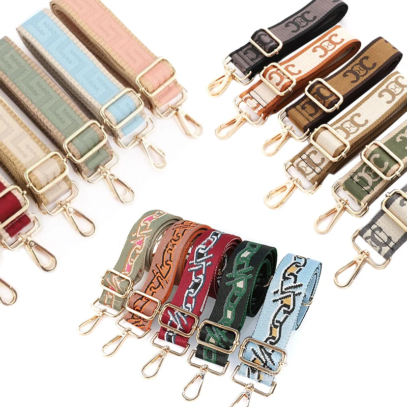 Purse Strap Replacement Crossbody Luxury Design Adjustable Shoulder Strap Wide Multicolor Guitar Style Handbag Straps Belts