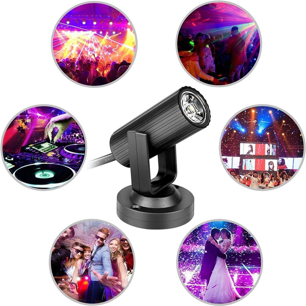 

LED Stage Spot Beam Light Professional 85-265V Lamp Energy Saving for KTV Bar DJ Disco Wedding Party Black Shell