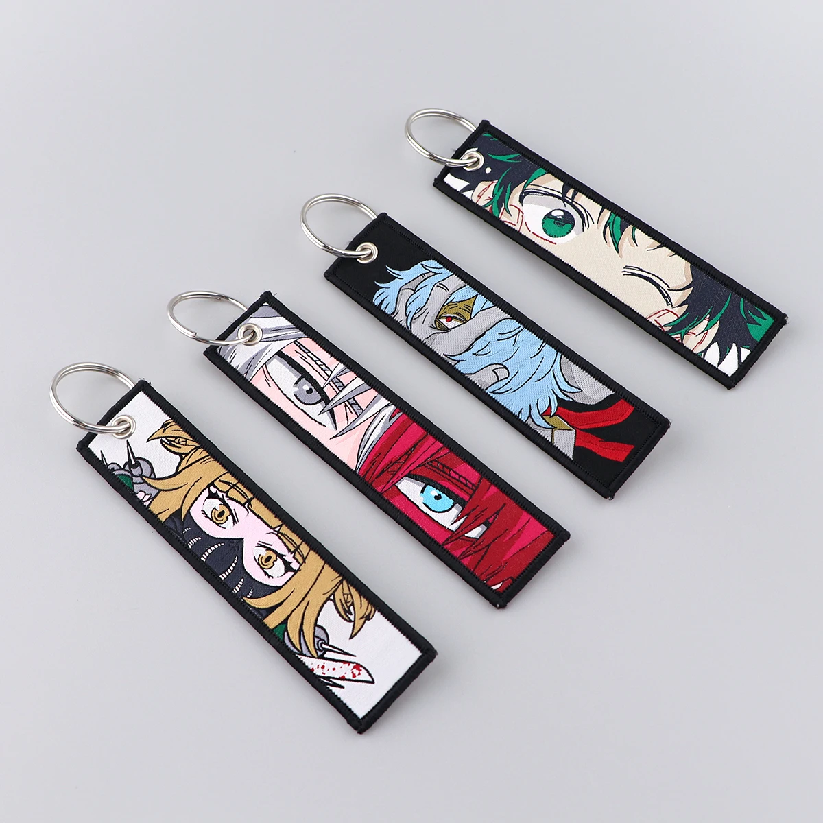 

My Hero Academia Embroidered Cool Car Keychains for Men Keyring Anime keys Tag Women Man Fashion Accessories Jewelry Gifts