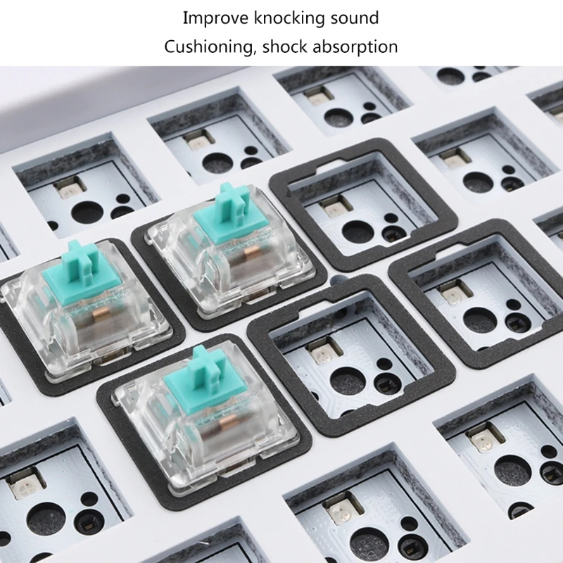 

120pcs Poron IXPE EVA Pad For Hot Swappable Mechanical Keyboard Switch Reduce Noise DIY Keyboard Kits Mute Foam Pads
