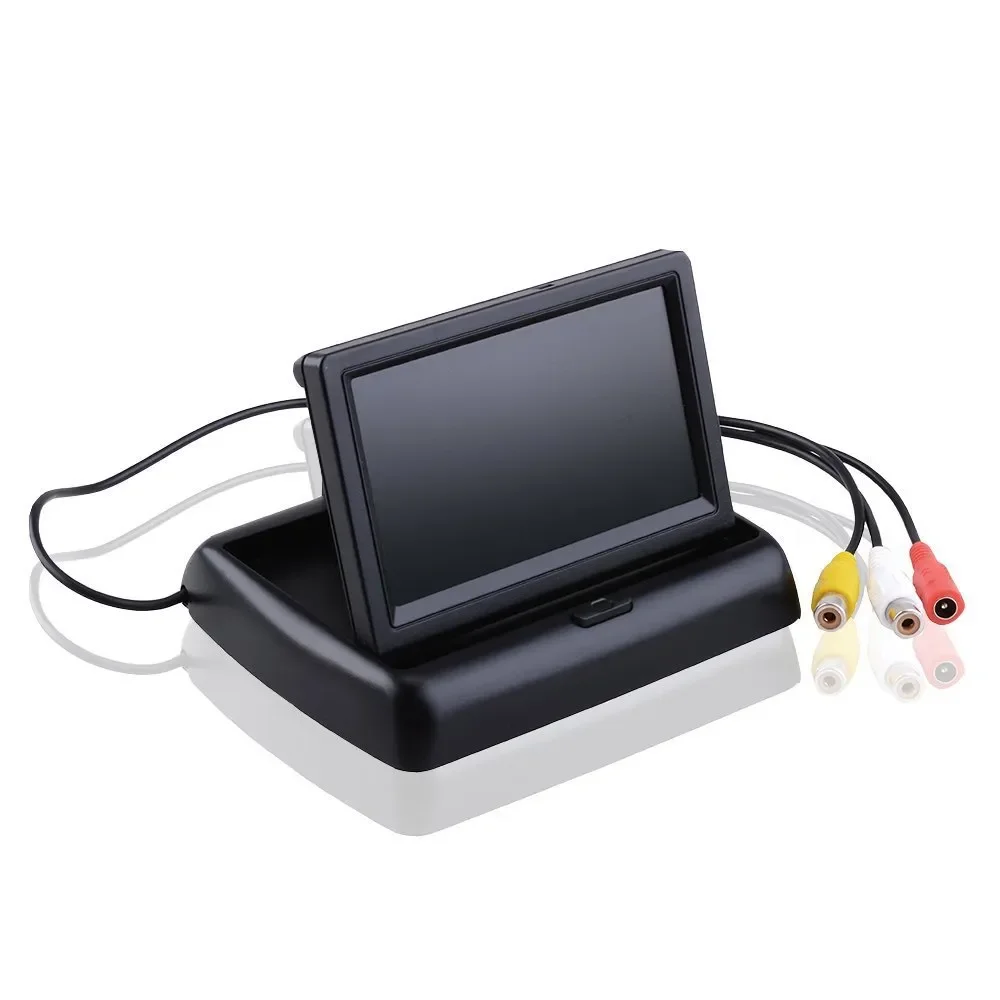 

NEW2023 4.3 and 5 Inch Folding Reversing Video Display Super Brightness 2 AV input Reversing Priority Car Display