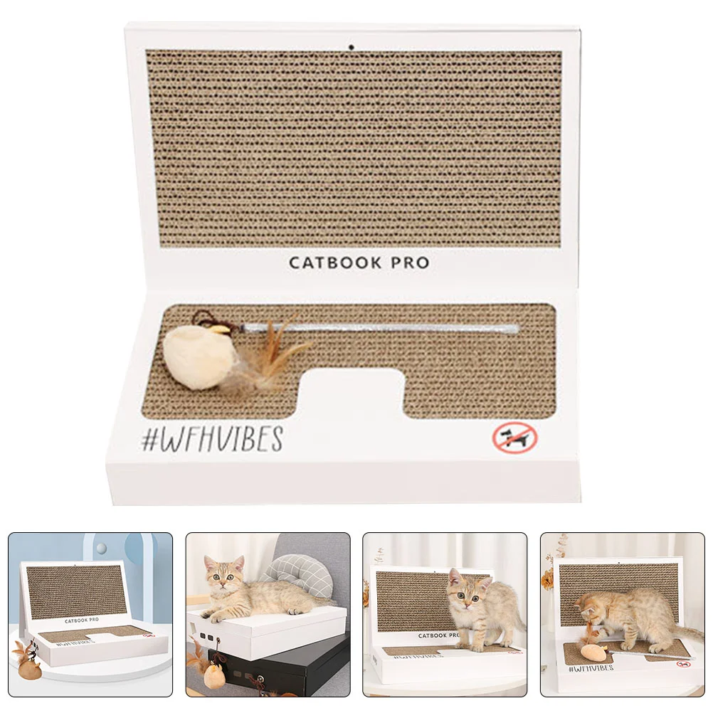 

1 Set Cat Scratching Board Toy Laptop Shaped Cat Toy Folding Cat Scratch Toy Pet Plaything
