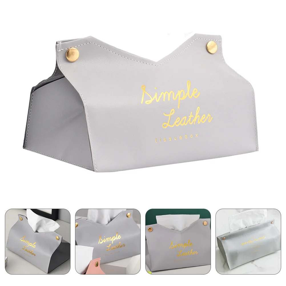 

1pc Creative PU Tissue Box Home Napkin Container Practical Storage Box for Home