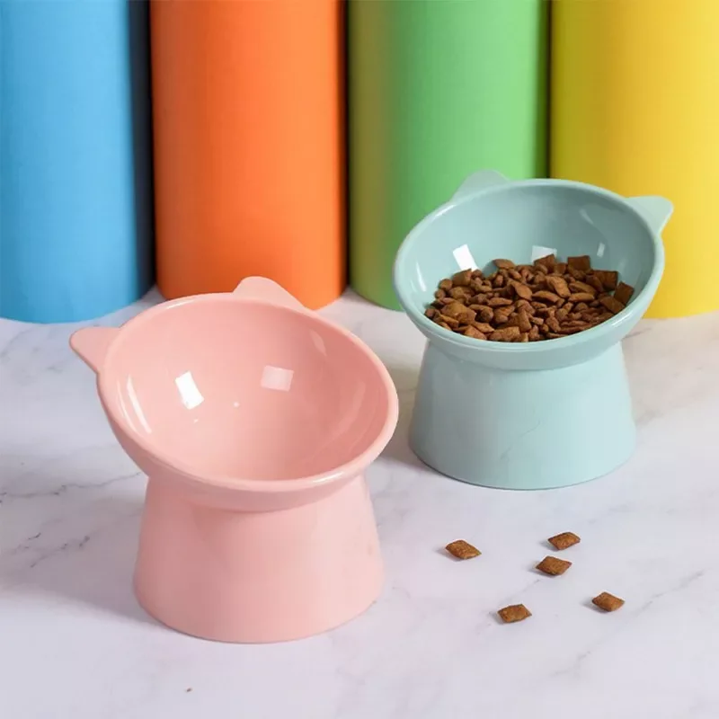 

2022New Feeding Bowl Protect Cat Dog Cervical Vertebrae Oblique Mouth And High Foot Bowl Pet Food Storage Tool Pet Feeding Suppl