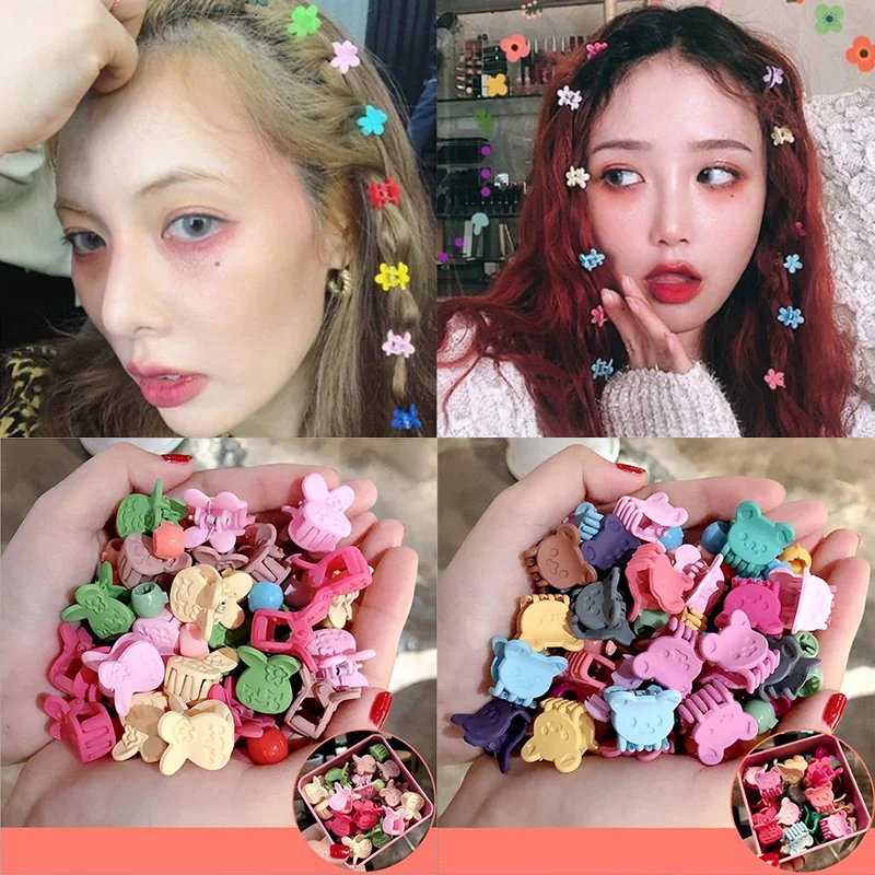 

50 шт./компл. новые милые красочные цветочные Звезды Микки маленькие заколки для волос для девочек модные аксессуары для волос