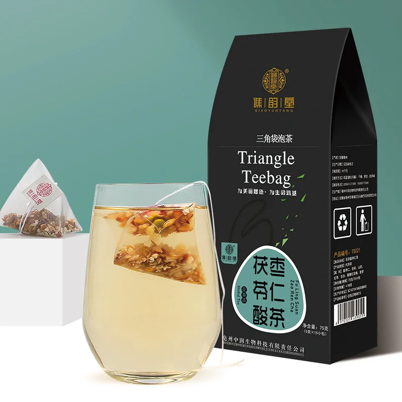

Poria cocos jujube seed tea 300g-60 bags yam, red date, lily, red rose, malt, good sleep, soothe the nerves and relieve fatigue