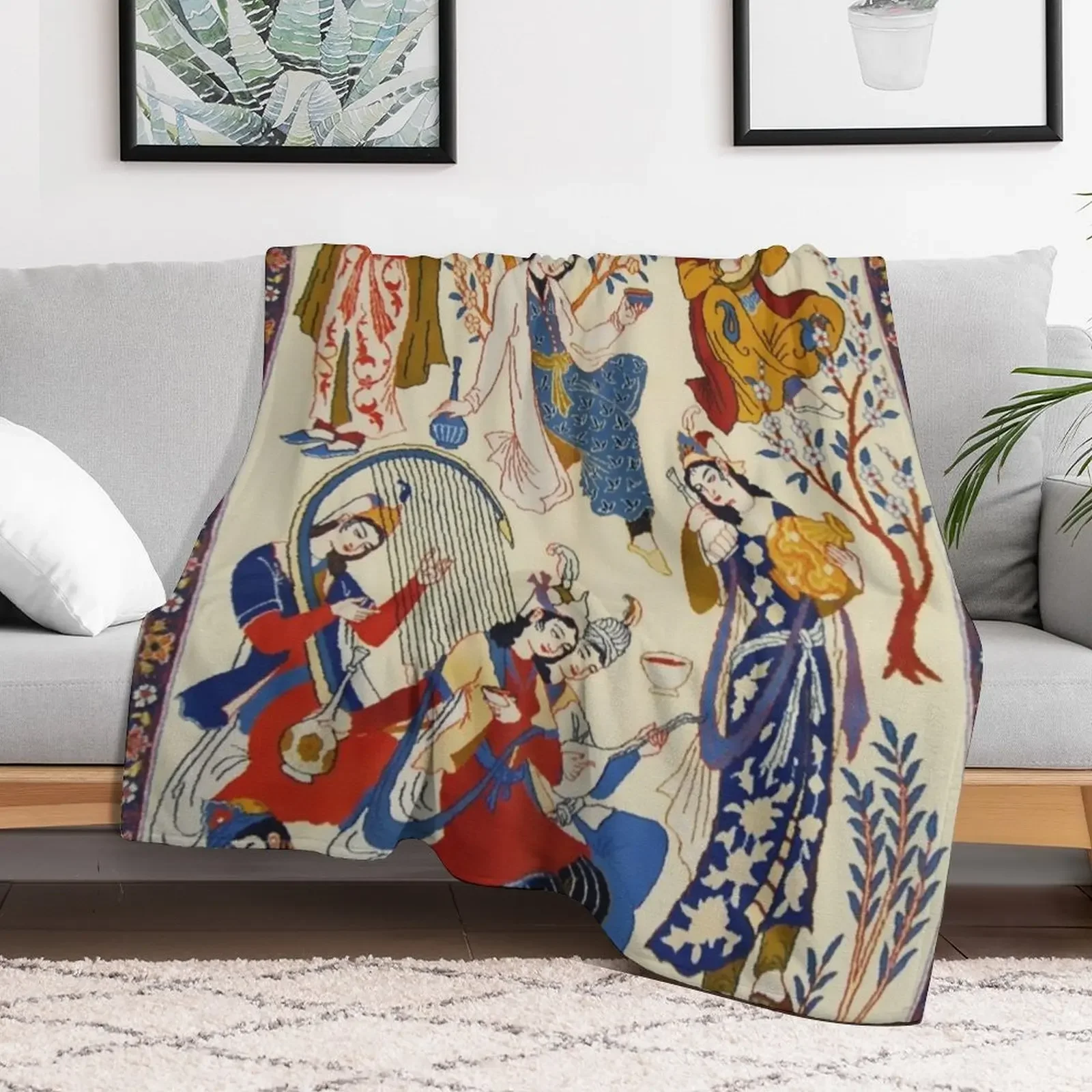 Антикварный персидский ковер Isfahan с принтом одеяло пушистые одеяла для дивана