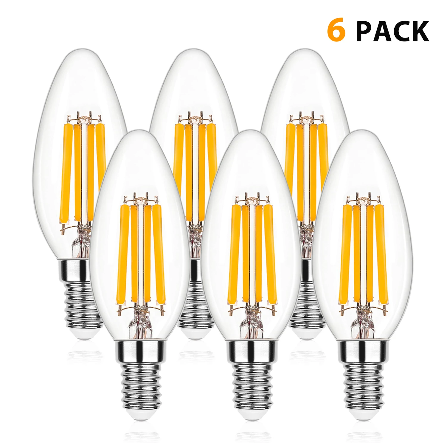 

GANRILAND C35 теплый белый светодиодная лампа E14 6,5 Вт