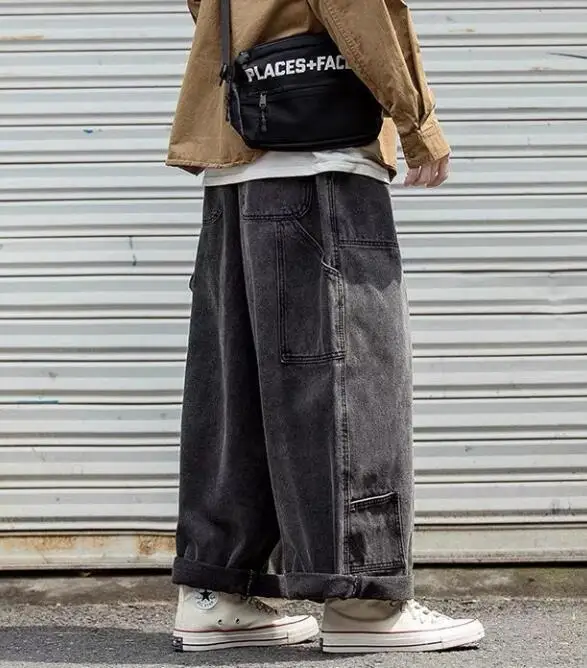 Men's Jeans Men's Loose Straight Wide Leg Pants Youth Casual Large Size Jeans