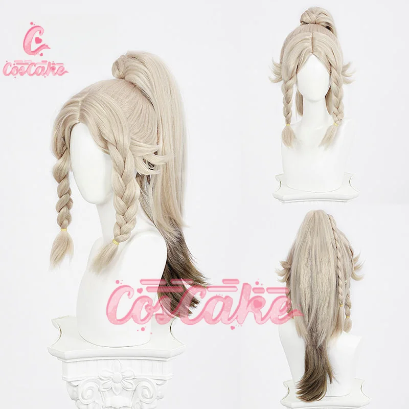 Парик для косплея Genshin Impact Kachina светлые длинные волосы конский хвост Nanatzcayan Natlan
