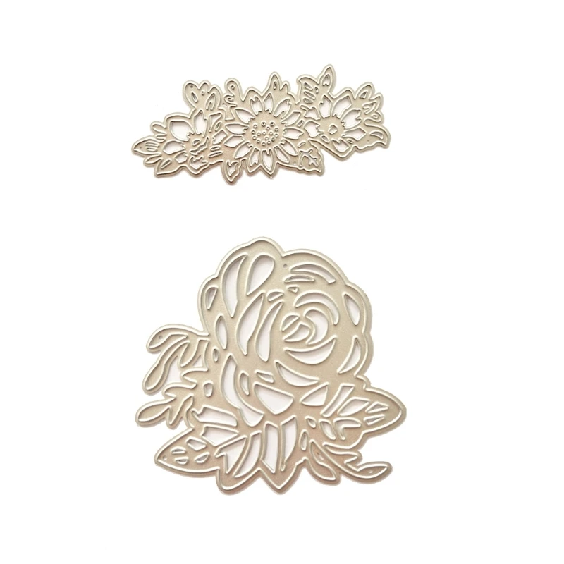 Цветок розы металлический трафарет для DIY скрапбукинга декоративное тиснение A0KF