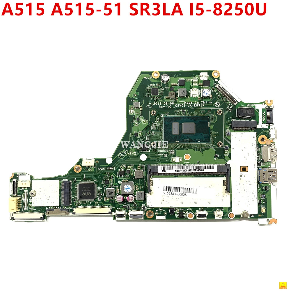   Acer Aspire A515 A515-51    NBGP411001 NB.GP411.001 C5V01 LA-E891P SR2UW I3-6006U CPU 4G RAM