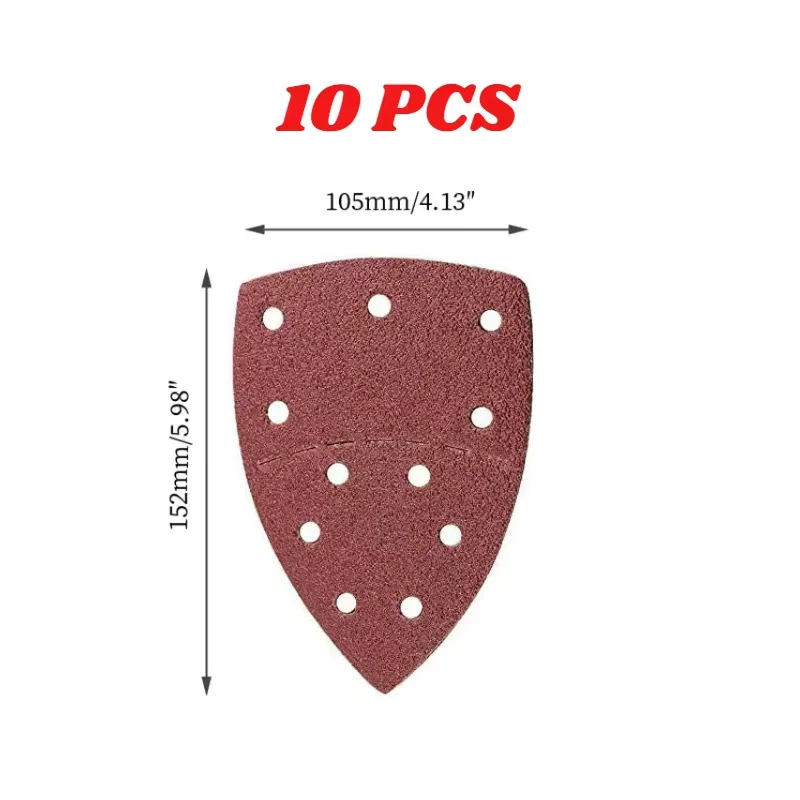 10 шт. 11 отверстий шлифовальная бумага для мыши 40 Грит треугольная деталь Bosch PSM Multi